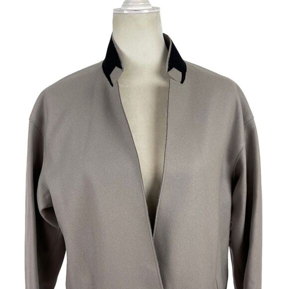 New Rag & Bone Clifton Virgin Wool Snap Coat Jacket Light Grey Size 4 Preppy Job - Picture 3 of 16